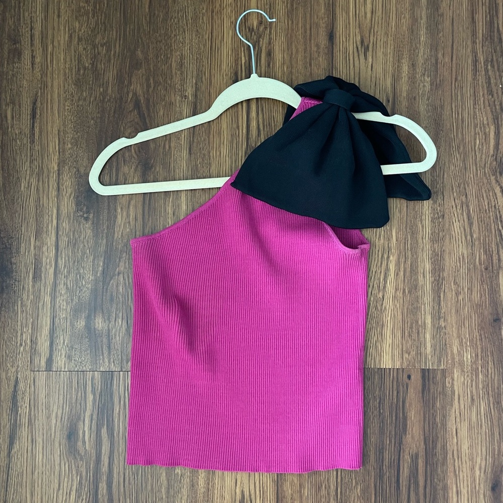 Zara asymmetrical bow top - size s